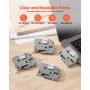 VEVOR Label Maker Tape, 4 Pack, 0.47 in / 12 mm Black on White Label Maker Refills Compatible for Various Types of Brother P-Touch Labelers, Durable & Long-lasting, Replacement for Letra Tag TZe-231
