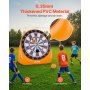 VEVOR Opblaasbaar voetbaldartbord, ruim 1,30 m hoog, gigantisch voetbaldartbord met 4 kickballs, 12 tennisballen en luchtpomp, ideaal voor gigantische tuinspellen, gigantisch kickdartsspel