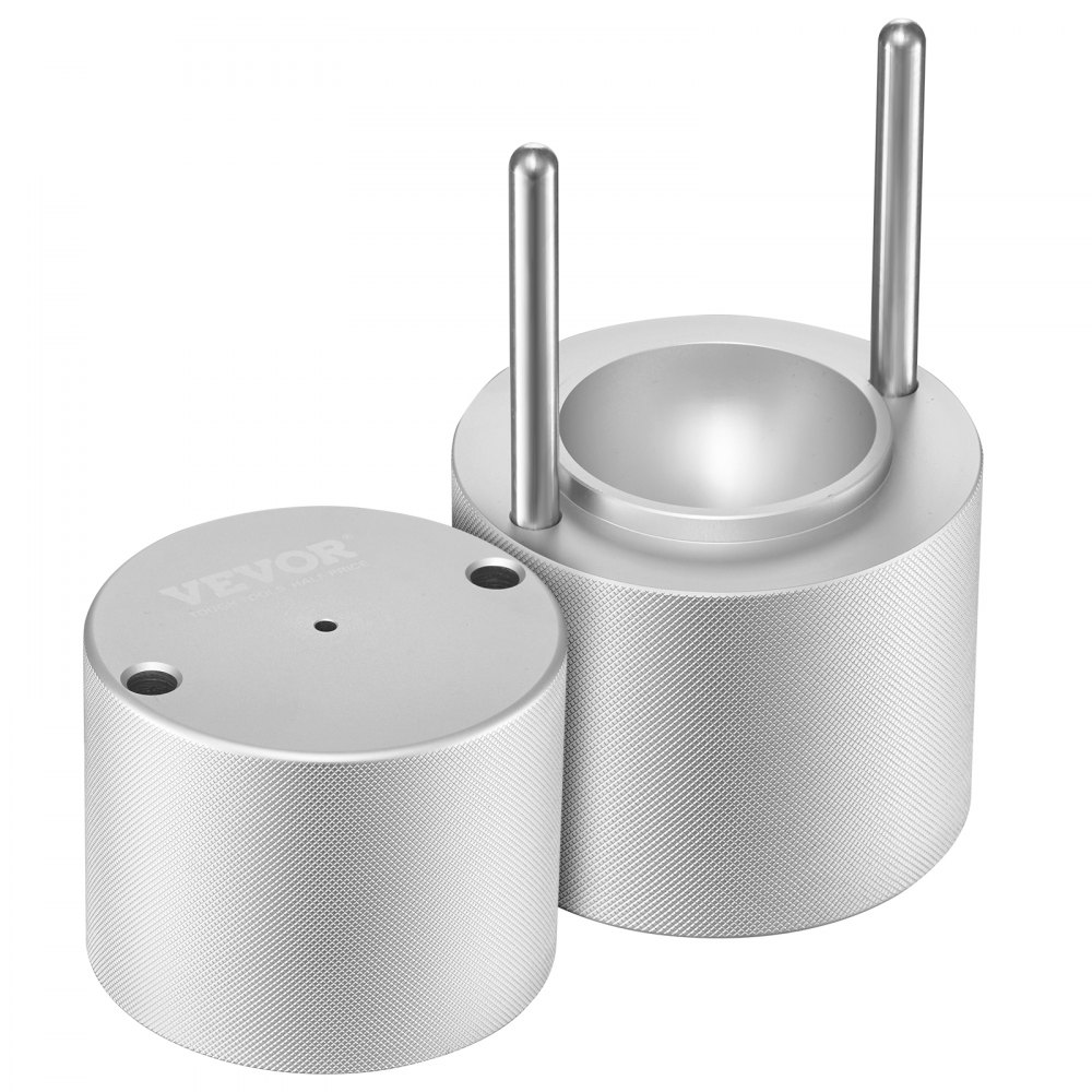 VEVOR Ice Press IJsbalmakerset 53 mm IJsbal van luchtvaartaluminium met tang en lekbak, ijsblokvorm IJsbalmaker voor whisky, cocktail, bourbon, scotch op feestjes en feestdagen