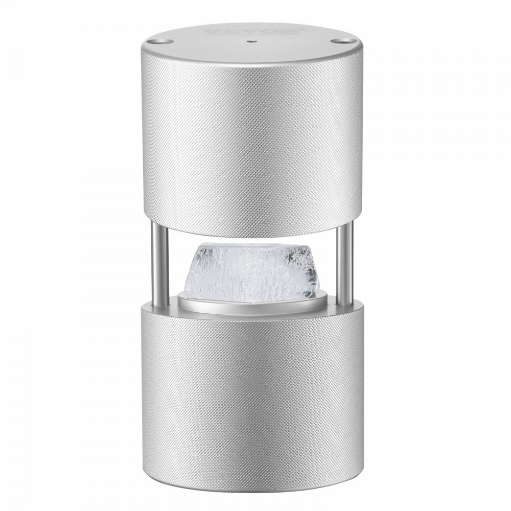 VEVOR Ice Press Ice Ball Maker Set 65 mm Ice Ball IJsblokvorm Gemaakt van luchtvaartaluminium met tang en lekbak, Diamond Ice Ball Maker voor Whisky Cocktail Bourbon Scotch op Feesten en op Vakantie
