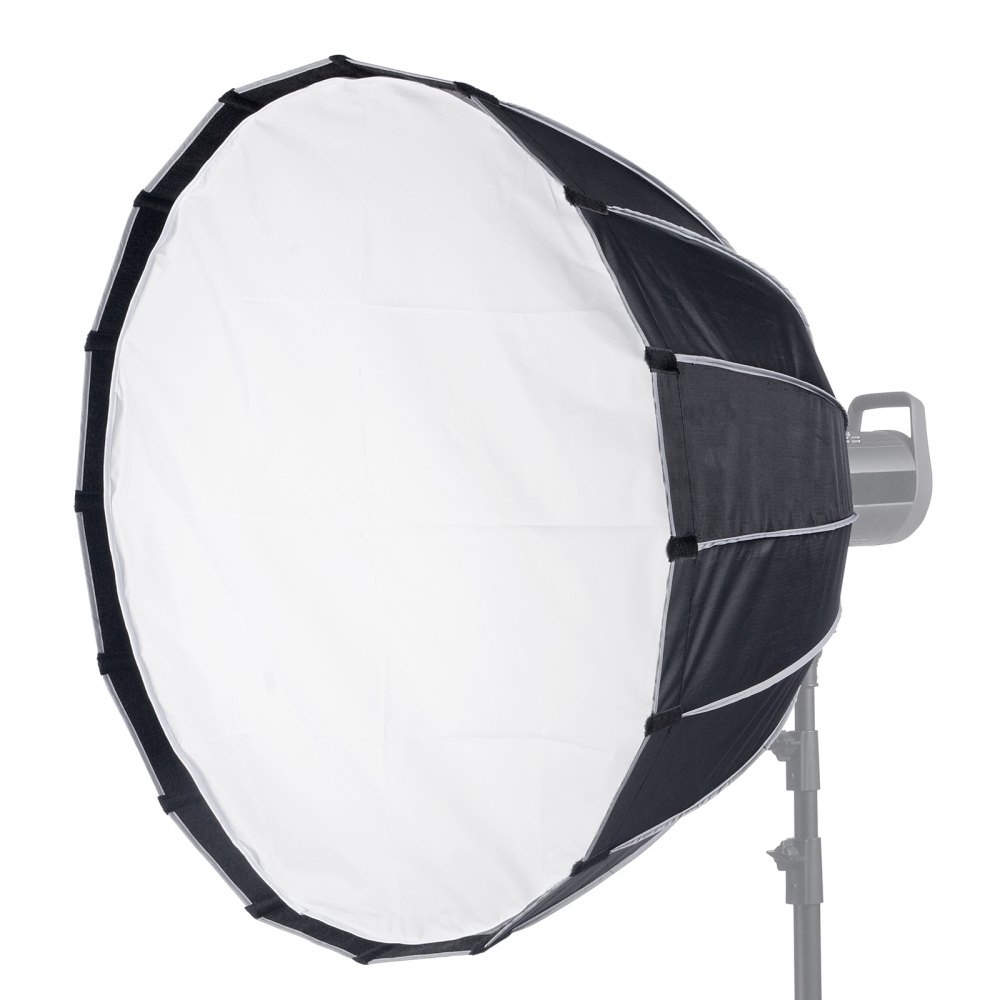 VEVOR Parabolic Softbox, 33 in / 850 mm, Quick Release and Quick Fold, Lightweight and Portable, Universal Bowens Mount, 4 Lighting Effects, Fits for Professionoal Photography, Daily Filming
