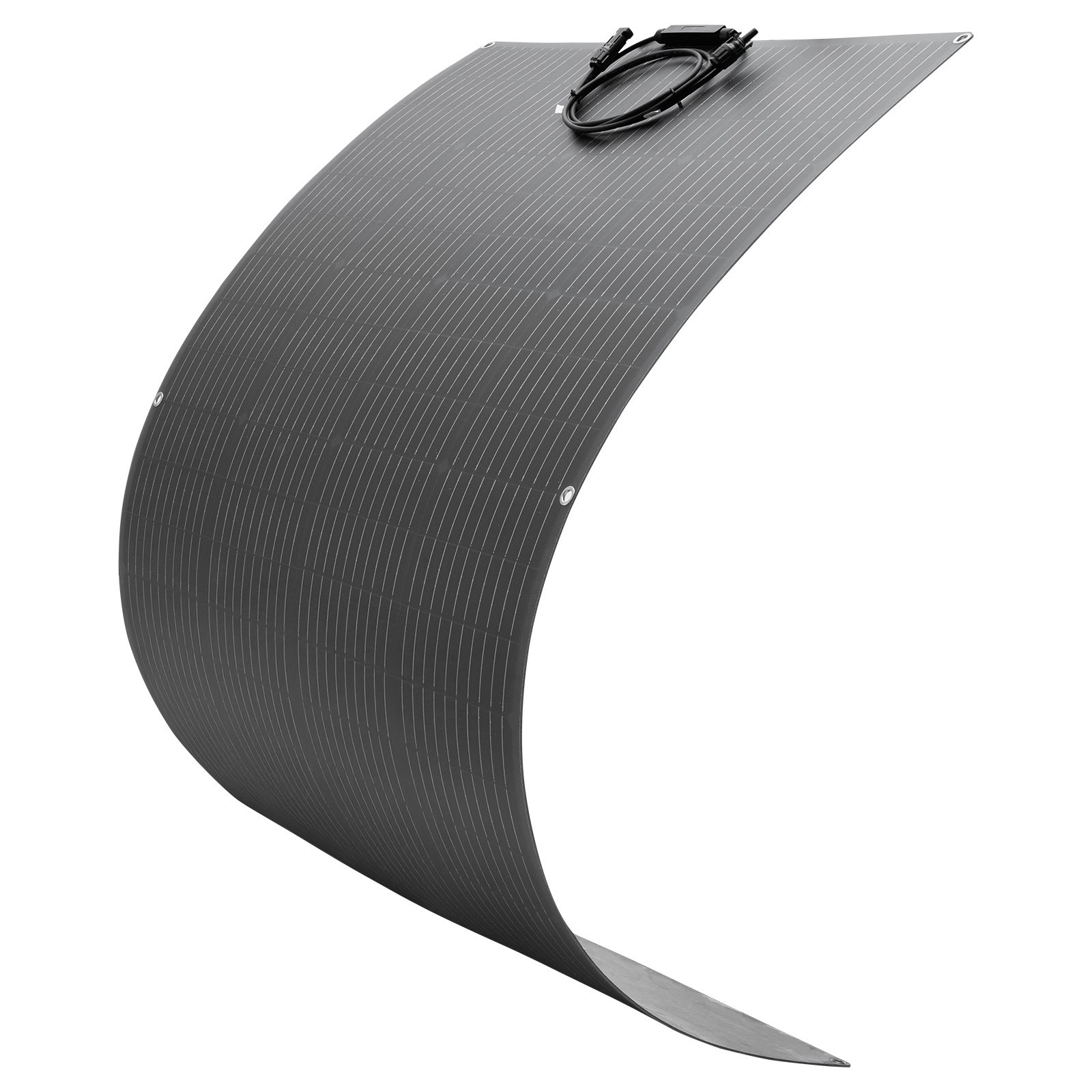 VEVOR semi-flexibel zonnepaneel 200W, monokristallijn zonnepaneel, off-grid mono-lader met MC4-uitgang, IP67 waterdicht voor boten, campers, auto's, hutten en gebogen oppervlakken