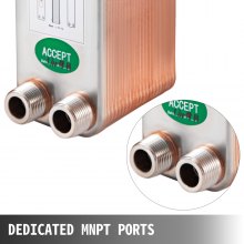 VEVOR Warmtewisselaar Platenwarmtewisselaar 19,4 x 7,1 x 11,8 cm Platenwisselaar