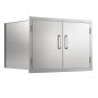 VEVOR Outdoor Kitchen Cabinet, 76 x 52 x 52 cm (WxHxD), 3-Tier Shelves, for BBQ Island Storage, Patio Bars and Grill Station, with Handle, Built-In BBQ Island Drawers Organize Cookware Accessories