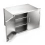 VEVOR Outdoor Kitchen Cabinet, 76 x 52 x 52 cm (WxHxD), 3-Tier Shelves, for BBQ Island Storage, Patio Bars and Grill Station, with Handle, Built-In BBQ Island Drawers Organize Cookware Accessories