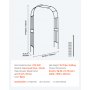 VEVOR Garden Arbor, 94.5 (H) x 59 (W) x 15.8 (D) in Metal Archway, Sturdy Outdoor Trellis Arch with Stakes, Easy to Assemble, Pergola Arbor for Plant Climbing Yard Lawn Wedding Party Decoration