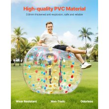 VEVOR Opblaasbare Bumperbal PVC Body Sumo Zorbbal 1,5 m 1 stuk Buiten