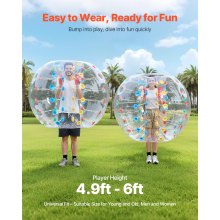 VEVOR Opblaasbare Bumperbal PVC Body Sumo Zorbbal 1,5 m 1 stuk Buiten