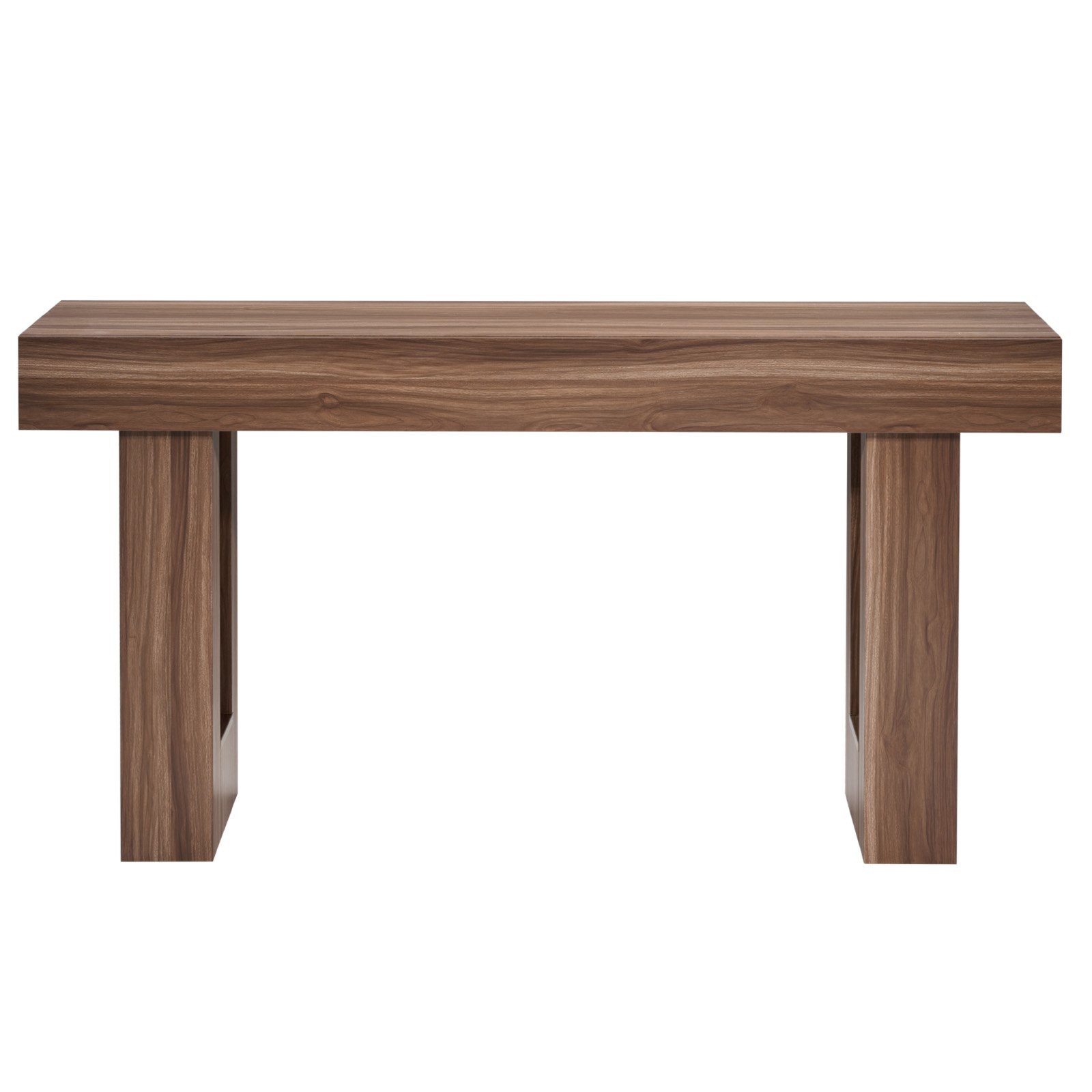 VEVOR Consoletafel/Salontafel (160 x 35 x 85 cm / L x B x H) Smalle rechthoekige haltafel van spaanplaat voor hal, slaapkamer, woonkamer, entree, gangtafel/bijzettafel, bruin