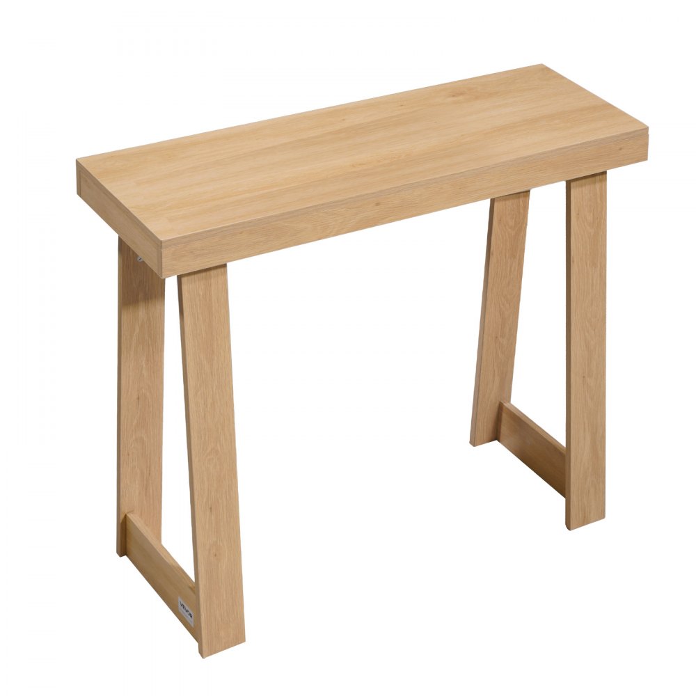 VEVOR Consoletafel, bijzettafel achter de bank (91,5 x 30,5 x 81 cm / L x B x H), rechthoekige bijzettafel van meerlaags plaatmateriaal voor hal, slaapkamer, woonkamer, entree, moderne haltafel van natuurlijk hout