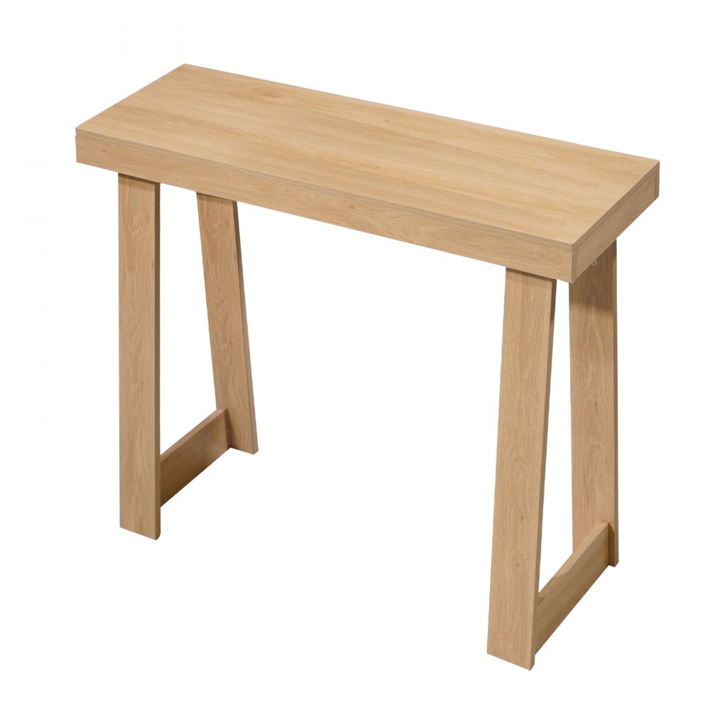 VEVOR Consoletafel, bijzettafel achter de bank (91,5 x 30,5 x 81 cm / L x B x H), rechthoekige bijzettafel van meerlaags plaatmateriaal voor hal, slaapkamer, woonkamer, entree, moderne haltafel van natuurlijk hout