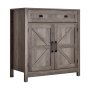 VEVOR Keukenkast, Dressoir met Lade en 2 Schuifdeuren, Buffetkast voor Woonkamer, Eetkamer, Hal, Gang, Keuken, 75x37,5x80 cm, Landelijke Stijl, Grijs