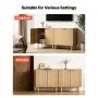 VEVOR Dressoir Keukenkast met 2 planken, buffetkast in middeleeuwse stijl voor woonkamer, hal, keuken, opbergkast 80 x 37,5 x 80 cm Eikenhouten keukenbuffet