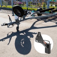 VEVOR Spare Tire Carrier, Trailer Spare Tire Mount, 160 lbs Capacity, Utility Trailer Accessories Fits Most 4 & 5 & 6 & 8 Lugs Wheels on 4", 4.25", 4.5", 4.75", 5", 5.5", 6", 6.5" Bolt Patterns