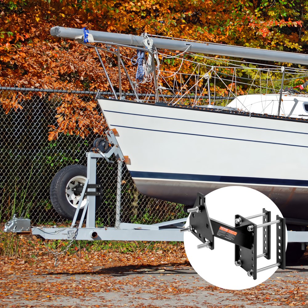 VEVOR Reservewielhouder, houder voor reservewiel op aanhanger, capaciteit 160 lbs, accessoire voor aanhanger, geschikt voor de meeste 4-, 5-, 6- en 8-inch wielen op 4-, 4,25-, 4,5-, 4,75-, 5-, 5,5-, 6- en 6,5-inch boutpatronen