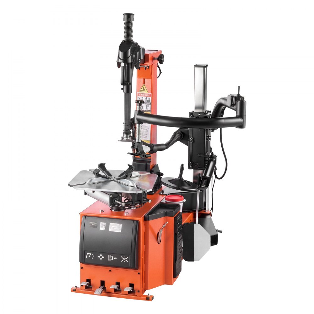 VEVOR elektrische bandenwisselaar 1100 W met onafhankelijke hulparm voor autowerkplaatsen, extern klembereik 305–559 mm, intern klembereik 305–660 mm, max. velgbreedte 15 inch, pedaalbediening
