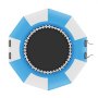 VEVOR Opblaasbare watertrampoline met ladder, waterdicht, slijtvast, watertrampoline 1,98 m groot springoppervlak, springplatform waterpark zwembadtrampoline, blauw + wit, draagvermogen 185 kg