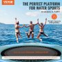 VEVOR Inflatable Water Trampoline with Ladder, Waterproof, Abrasion-Resistant, Water Trampoline 3.66 m Large Jumping Area, Jumping Platform Water Park Pool Trampoline, Blue + Green 226 kg Load Capacity