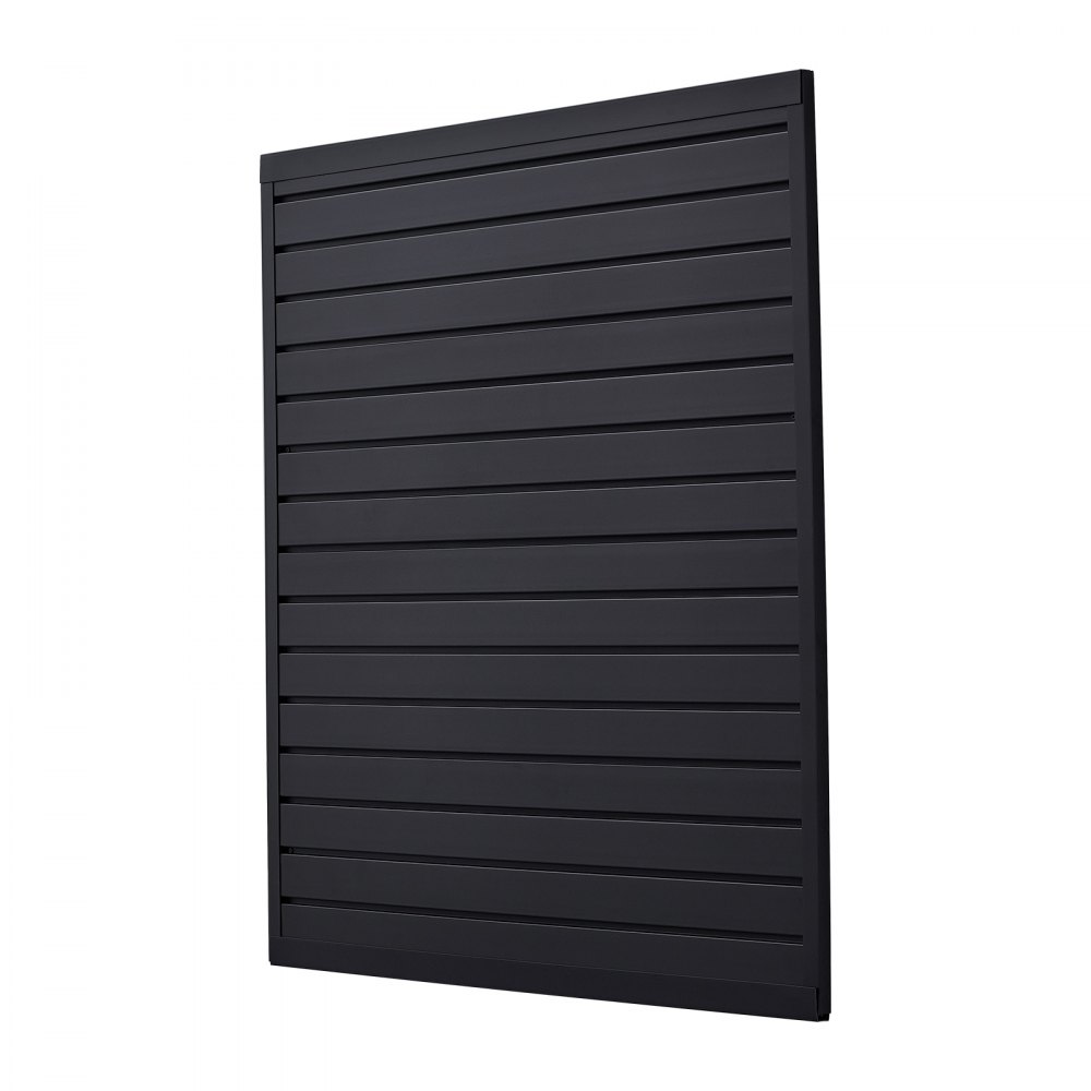 VEVOR Gereedschapswand 1230x1235x20 mm, PVC Garage Slatwall, 136 kg per paneel, Zwarte Wandorganizer, Slatwall Paneel met Koppelingsstructuur & DIY Zagen, Geschikt voor Opslag & Display