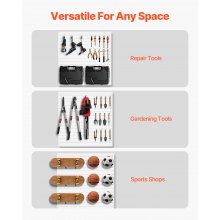VEVOR Gereedschapswand 1230x1235x20mm PVC Witte Garage Slat Wand 136kg per Paneel