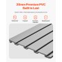 VEVOR Slat Wall Paneling, 4 x 4 ft, PVC Garage Slatwall with Modular Design, Grey Slat Wall Easy-to-Install Adjustable Slatwall Panel with Coupling Structure & DIY Cutting, Fits for Storage & Display