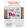 VEVOR Gereedschapswand 1225x2450x20mm, PVC Garage Slatwall met Accessoires, 136 kg, Witte Wandorganizer, Slatwall Paneel met Verbindingsstructuur & DIY Zagen, Geschikt voor Opslag & Presentatie