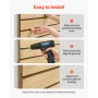 VEVOR Slat Wall Paneling, 4 x 4ft, MDF Garage Slatwall with Modular Design, Natural Slat Wall Easy-to-Install Adjustable Slatwall Panel with Coupling Structure & DIY Cutting, Fit for Storage & Display