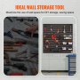 VEVOR Set van 2 Wandpanelen Gereedschapswand 129,1x129,1cm Wandpaneel MDF Gereedschapshouder Organizer, Slat Wall Slatwall Pegboard Wandmontage Ideaal voor Werkplaats Magazijn Kelder Werkbank Garage