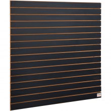 VEVOR Slatwall Panels, 4 ft x 2 ft Black Garage Wall Panels 24"H x 48"L (Set of 2 Panels), Heavy Duty Garage Wall Organizer Panels Display for Retail Store, Garage Wall, and Craft Storage Organization