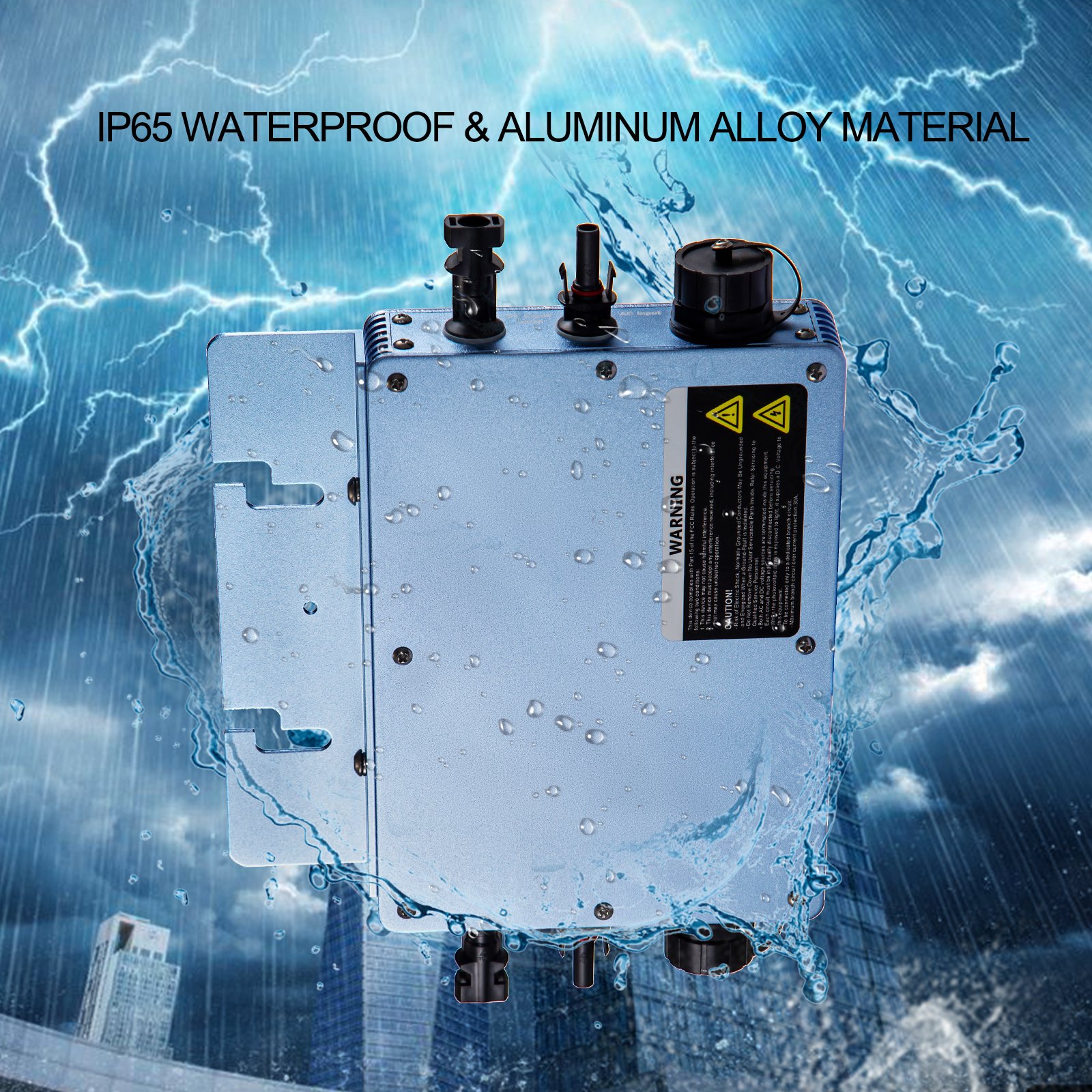 Vevor Omvormer Zuivere Sinus Zonnepaneel Omvormer Mppt Omvormer Waterdicht Blauw