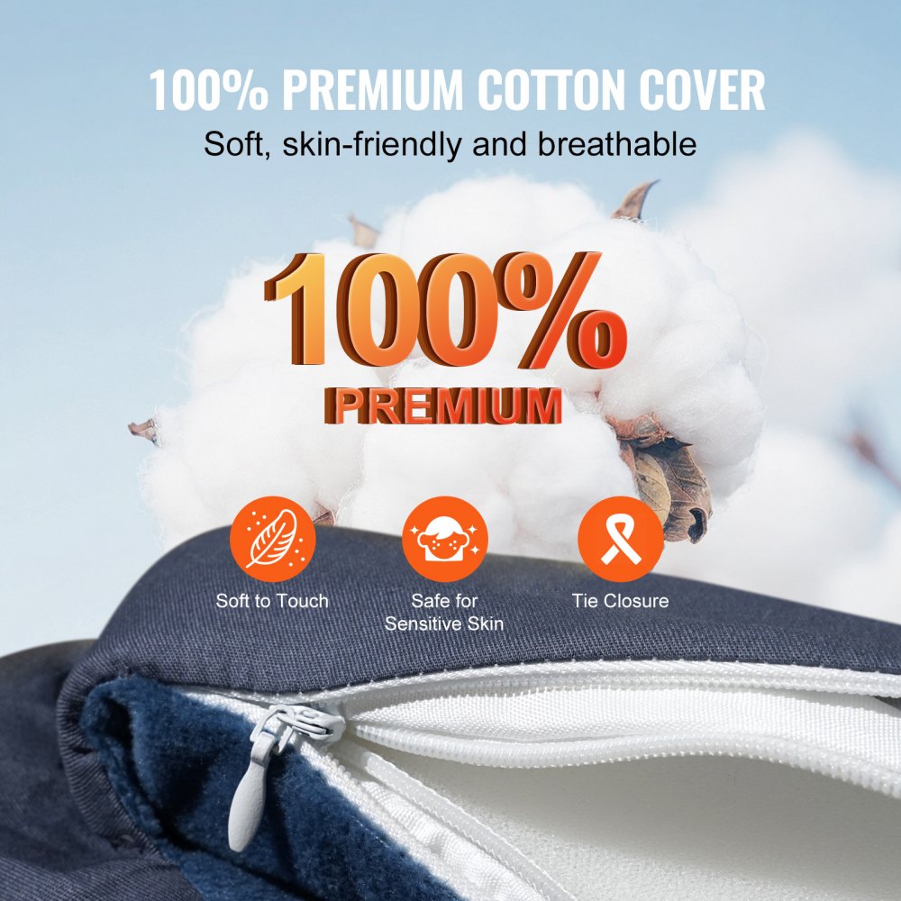 VEVOR Baby Lounger, Baby Nest Sleeper for Newborn, 100% Cotton Soft Infant Lounger Pillow with Headrest & Double-Sided Cover, Portable Baby Floor Seat Co Sleeper with Carrying Bag for Home and Travel