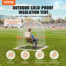 VEVOR Transparante Tent Gooitent Campingtent Bubble 1 Persoons 1,27x1,27x1,6m