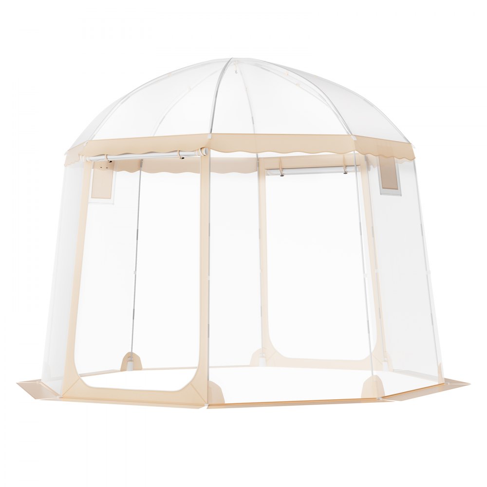 VEVOR Sporttent, 4-8 persoons kant-en-klare pop-up tent, weerbestendige pod, buitenbubbeltent met helder zicht, luifel met airconditioning voor voetbal, American football, softbal en andere sportevenementen en parades