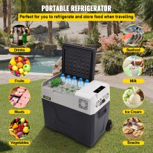 VEVOR Car Refrigerator 50L Compressor Portable Small Refrigerator Car Refrigerator Freezer Vehicle Car Truck RV Boat Mini Electric Cooler for Driving Travel Fishing Outdoor and Home Use