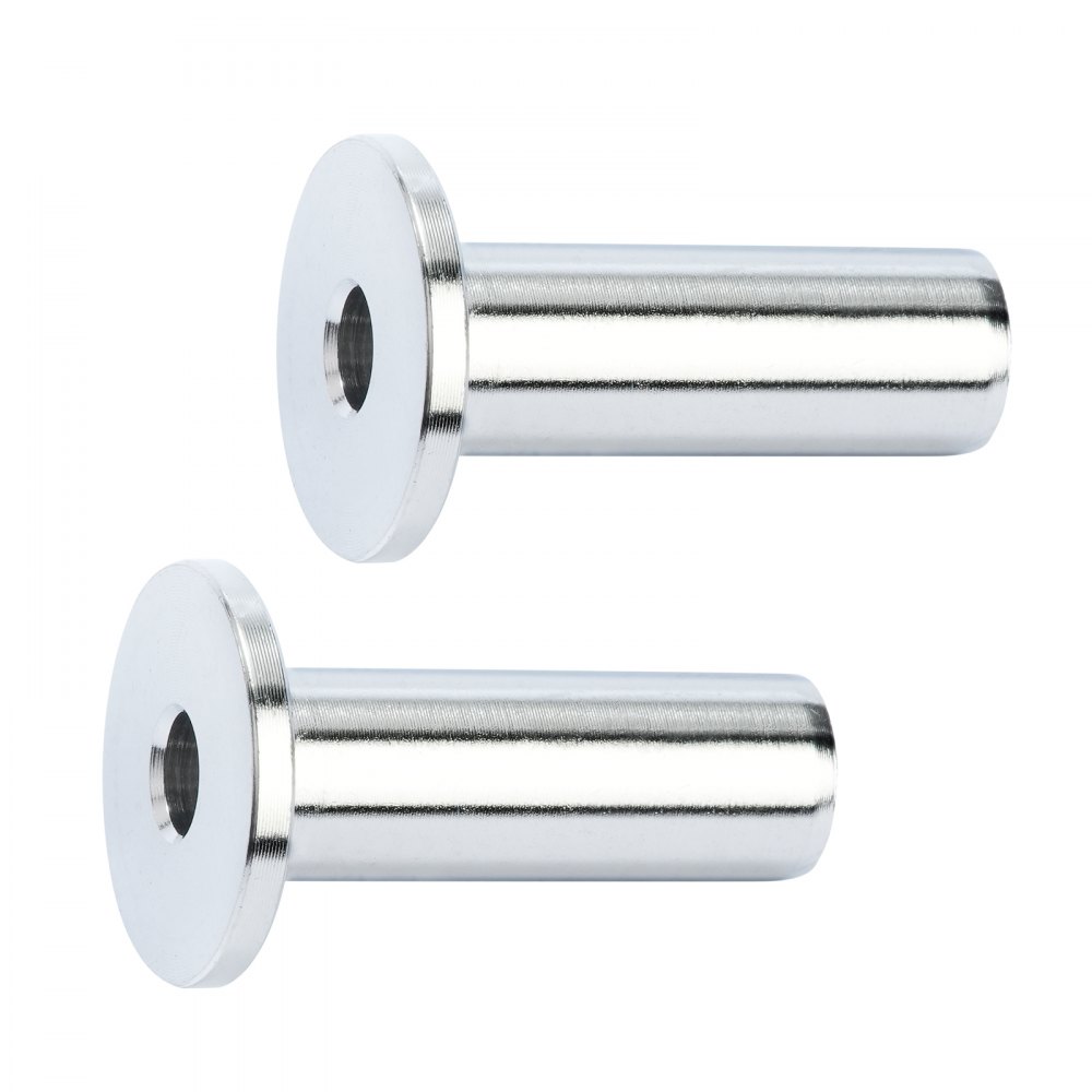 VEVOR 81 Pack T316 Stainless Steel Protector Sleeves for 3.2mm Wire Rope Cable Railing, DIY Balustrade T316 Marine Grade, Come with A Free Drill Bit, Silver