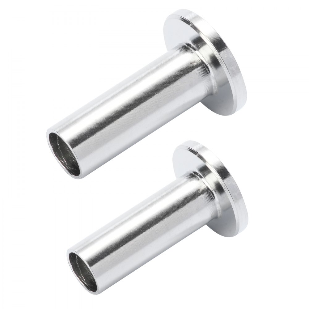 VEVOR 121-pack T316 roestvrijstalen hulzen voor 5/32" 3/16" staalkabelleuning, doe-het-zelf balustrade T316 maritieme kwaliteit, met een gratis boor, zilver
