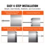 VEVOR 121 Pack T316 roestvrijstalen beschermhoezen voor 5/32" 3/16" draadkabel kabelrailing DIY maritieme kwaliteit balustrade T316 met gratis boor zilver
