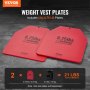 VEVOR Weight Vest Plates, 8.75 LB Pairs, Premium Steel Weighted plates, Contoured Ergonomic Fit – WODs, Additional Weight for Weight Vests, for Strength Training, Running, Fitness, Heavy Workouts