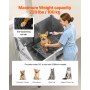 VEVOR 96.5 cm Stainless Steel Dog Washing Station, Pet Grooming Tub with Hot & Cold Faucet, Showerhead, Home Wash Sink, Fits Small and Medium Cats and Dogs, Non-Slip Stairs (Right Door)