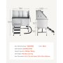 VEVOR Stainless Steel Dog Washing Station, 127 cm Pet Grooming Tub w/ Stairs, PE Water Filter Board, Faucet & Showerhead & Soap Holder Dog Bathtub for Large & Medium & Small Pets (Left Door)