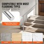 VEVOR Handrails for Outdoor Steps, 47.3in / 120cm Deck Railing Kit Wall Floor Mounted, Railings for Outside Steps with Installation Kit, Hand Rails for Seniors,Porch Railing & Deck Rail Kit, Silver