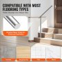 VEVOR Handrails for Outdoor Steps, 31.5in / 80cm Deck Railing Kit Wall Floor Mounted, Railings for Outside Steps with Installation Kit, Hand Rails for Seniors,Porch Railing & Deck Rail Kit, Silver
