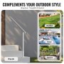 VEVOR Handrails for Outdoor Steps, 31.5in / 80cm Deck Railing Kit Wall Floor Mounted, Railings for Outside Steps with Installation Kit, Hand Rails for Seniors,Porch Railing & Deck Rail Kit, Silver