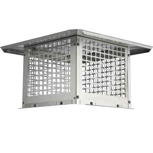 VEVOR Schoorsteenhoes Roestvrij Staal 304 Schoorsteenkap 416x416x250mm Vogelscherm Regenhoes 2 Installatiemethode Compatibel Met Verschillende Soorten Schoorstenen 753657517