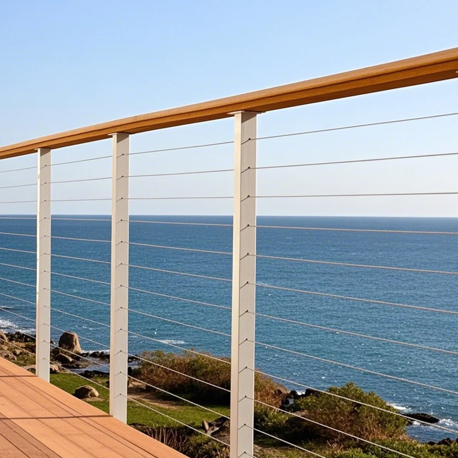 VEVOR staalkabelset, 3,18 mm x 30,5 m, kabel van roestvrij staal 304, met 124 accessoires, breeksterkte 7,1 kN, 7x7 strengen, geschikt voor gebruik in de scheepvaart en luchtvaart, voor leuningen, trappen, terrassen en buitenhekken