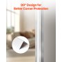 VEVOR Alluminum Alloy Wall Corner Protector, 50 x 50 x 1217 mm, 12 Pack Metal Corner Guards, Edge Trim Protector 90-Degree Angle L Shape for Home,Office,Commercial Wall Protection, with 3m Tape
