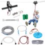 VEVOR zipline-set met zitje, kabels en accessoires, ideaal voor plezier en avontuur in de buitenlucht.
