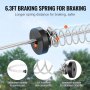 VEVOR Zipline Kit for Kids and Adult, 80 ft Zip Line Kits Up to 500 lb, Backyard Outdoor Quick Setup Zipline, Playground Entertainment with Stainless Steel Zipline, Spring Brake, Safety Harness, Seat