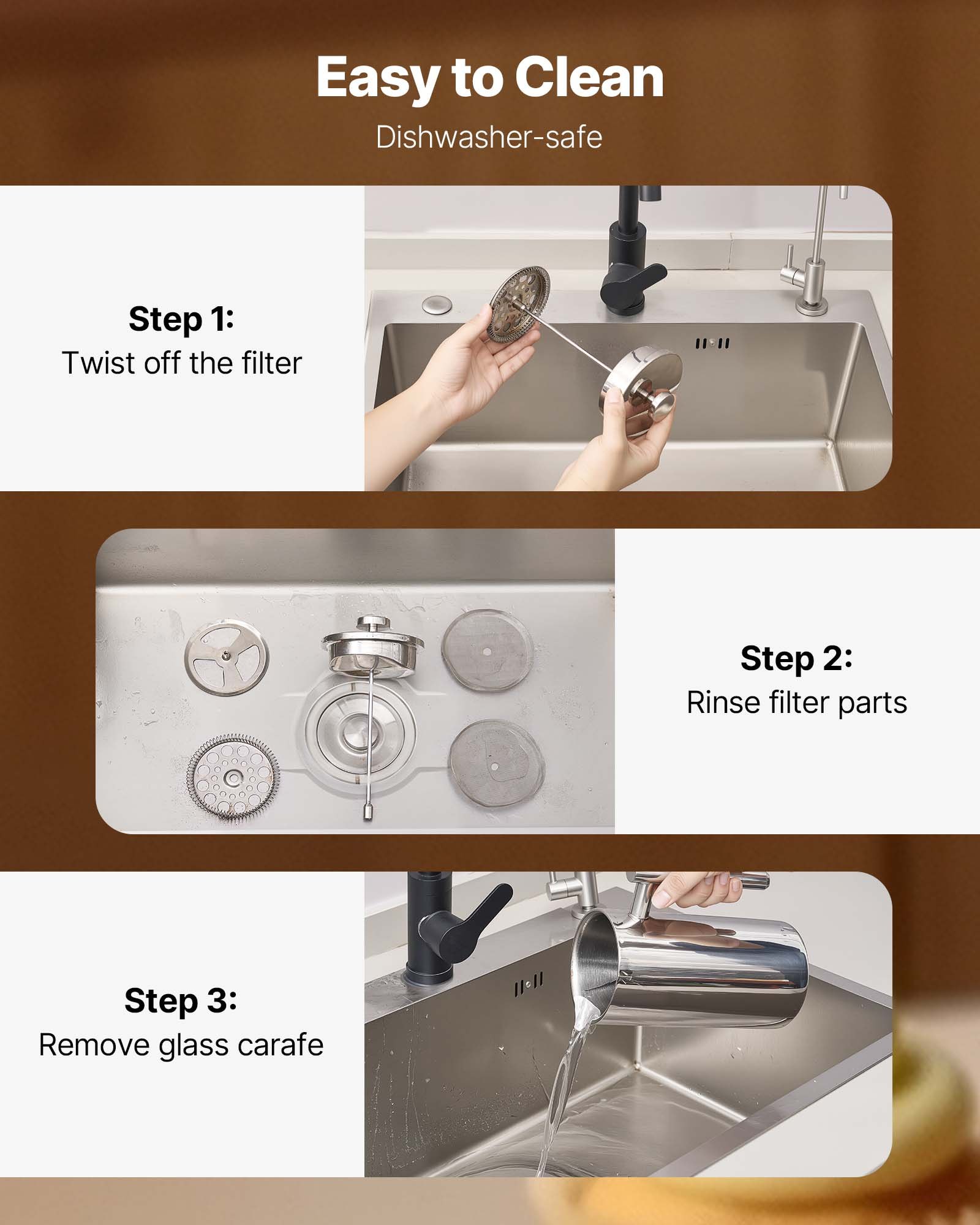 VEVOR French Press koffiezetapparaat, 1,5L roestvrijstalen koffiepers theemaker met filter, groot dubbelwandig geïsoleerd Frans koffiezetapparaat voor kamperen, reizen, keuken, koffiezetapparaat zilver