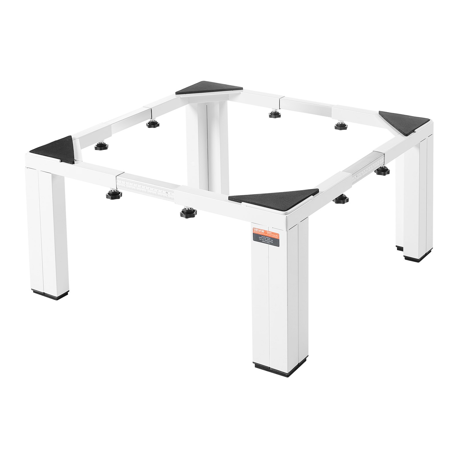 VEVOR wasmachinevoetstuk 305 mm, wasmachinevoetstuk 544 kg, verstelbaar platform van 475 tot 785 mm, antislipvoetjes, robuuste stalen wasmachinestandaard, universeel compatibel, wit